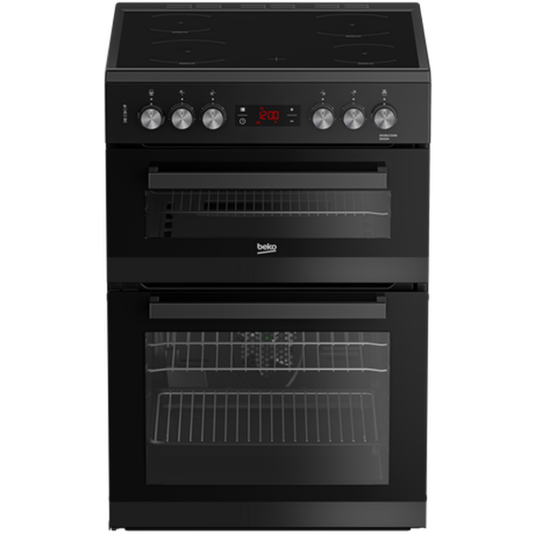 Beko EDC634K 60cm Double Oven Electric Cooker with Ceramic Hob_main