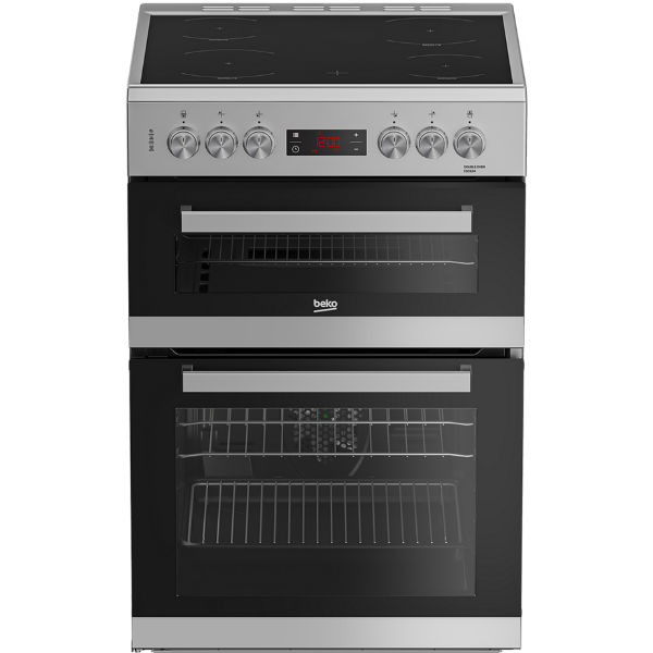 Beko EDC634S 60cm Double Oven Electric Cooker with Ceramic Hob_main