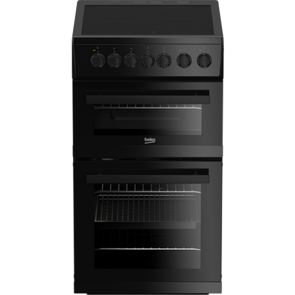 Beko EDVC503B 50cm Electric Double Oven with Ceramic Hob - Black_main