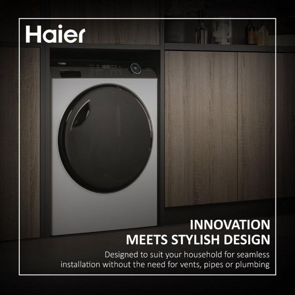 Haier HD90-A2939S-UK 9kg Heat Pump Tumble Dryer - Graphite_rightside