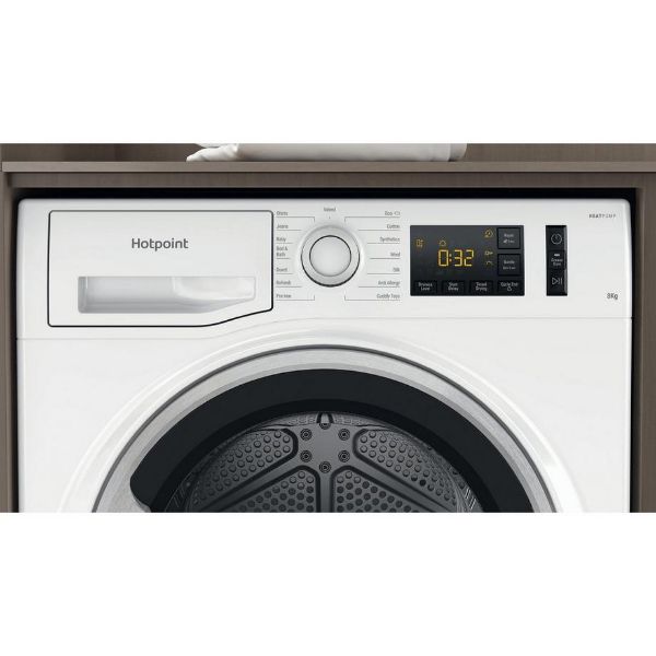 Hotpoint NTSM1182SKUK 8kg Heat Pump Tumble Dryer - White_top