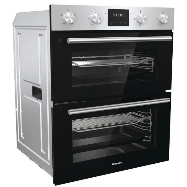 Hisense BID75211XUK 59.4cm Built Under Electric Double Oven - Stainless Steel_side