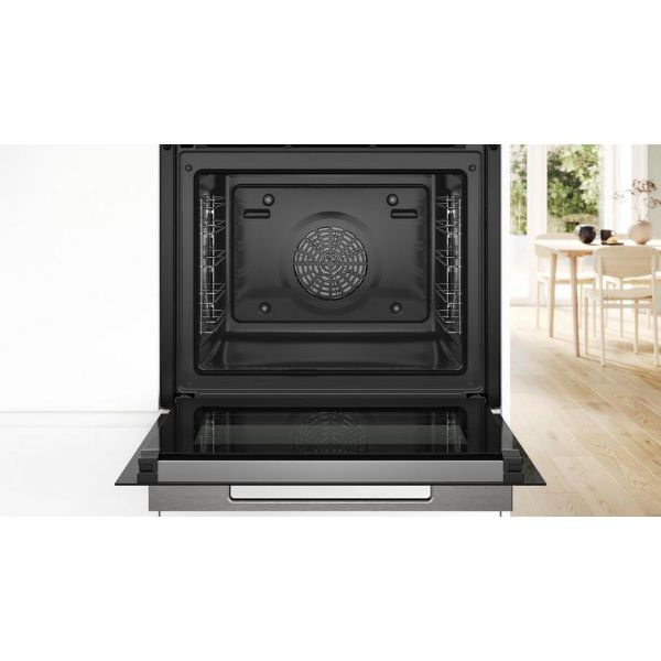 Bosch HBG7741B1B 59.4cm Built In Electric Single Oven - Black_open