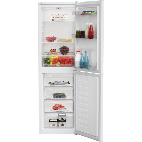 Zenith ZCS4582W 54cm 50/50 Manual Fridge Freezer - White_open