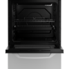 Zenith ZE503W 50cm Electric Single Oven with solid plate - hob White_open
