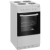 Zenith ZE503W 50cm Electric Single Oven with solid plate - hob White_side