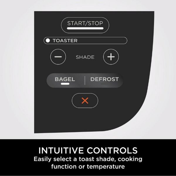 Ninja ST202UK 3-in-1 2 Slice Toaster - Grill and Panini Press - Stainless Steel_control