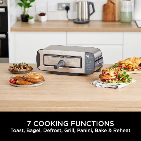 Ninja ST202UK 3-in-1 2 Slice Toaster - Grill and Panini Press - Stainless Steel_view