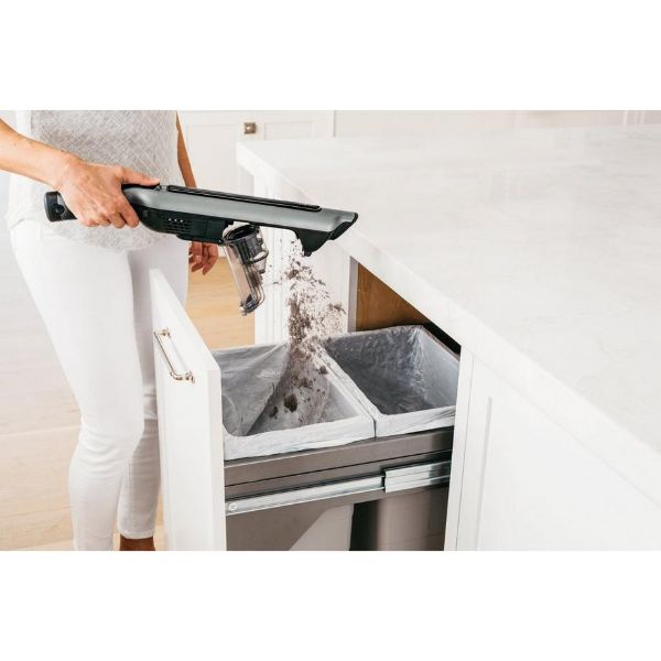 Shark WV361UK Cordless Vacuum Cleaner with Anti Hair Wrap Technology - Run Time 16 Mintues - Steel Grey_clean