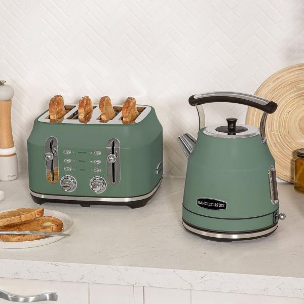 Rangemaster RMCL4S201MG 4 Slice Toaster - Mineral Green_view