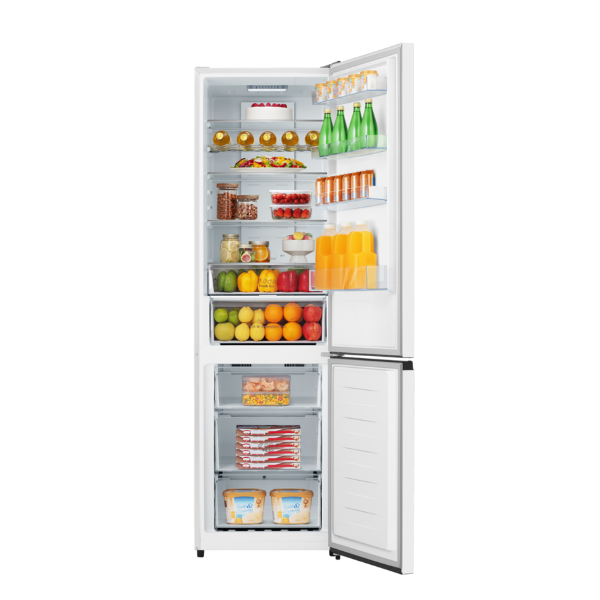 Hisense RB435N4BWE 59.5cm 60/40 Total No Frost Fridge Freezer - White_open