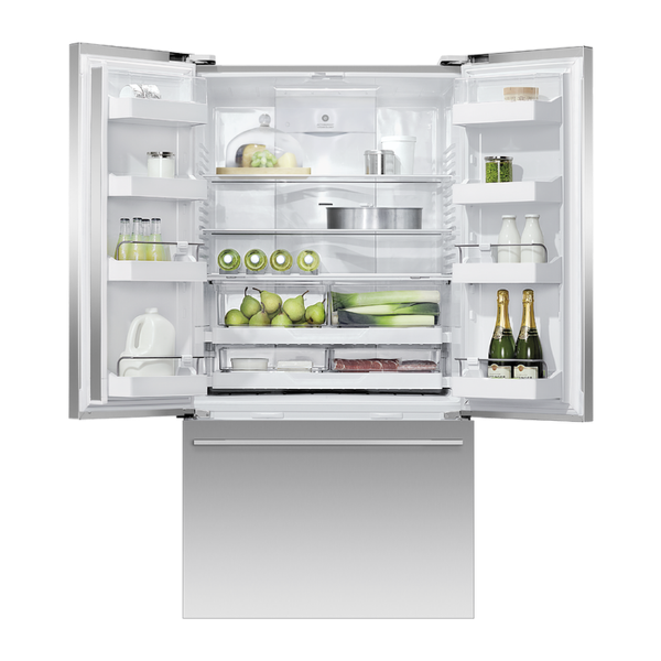 Fisher & Paykel RF610ADX5 90cm Frost Free French Door Fridge Freezer - Stainless Steel_open