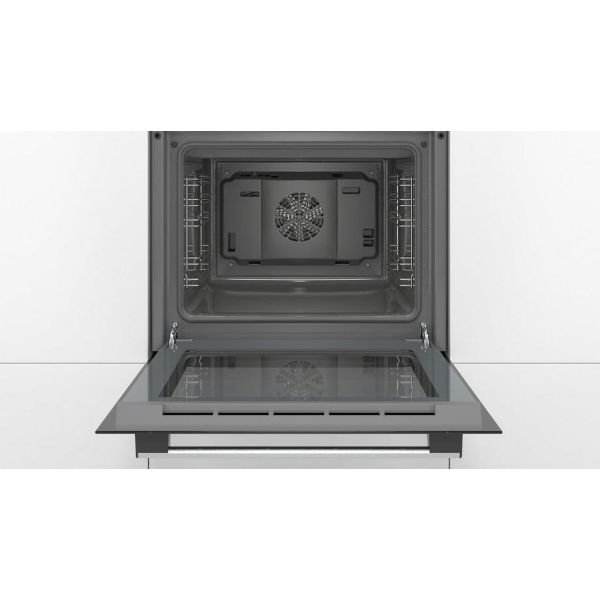 Bosch HHF113BA0B 59.4cm Built In Electric Single Oven With 3D Hot Air - Black_open