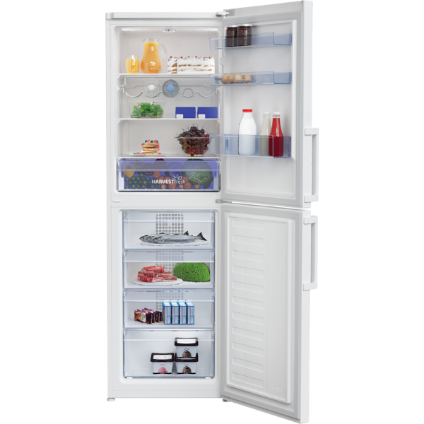 Beko CFP3691VW 60cm 50/50 HarvestFresh Frost Free Fridge Freezer - White_open