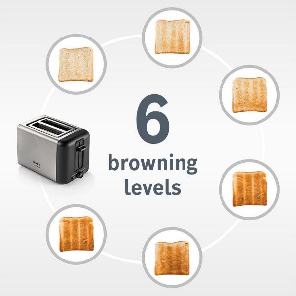 Bosch TAT4P447GB 4 Slot Toaster - Cream_level