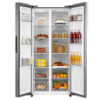 Midea MDRS619FGF46 83.5cm Total No Frost American Style Fridge Freezer - Stainless Steel_open