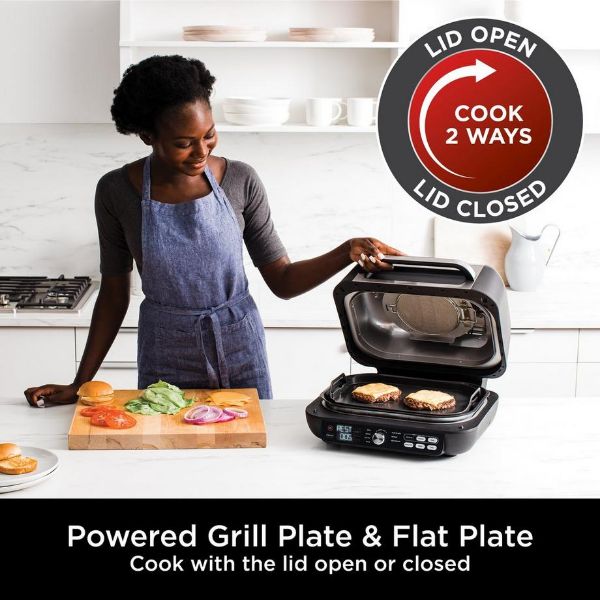 Ninja AG651UK Foodi MAX PRO Health Grill Flat Plate & Air Fryer - Black_lid