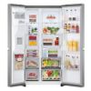 LG GSLV71PZTD 91.3cm Frost Free American Style Fridge Freezer - Shiny Steel_open