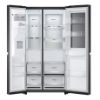 LG GSXV90MCAE Frost Free American Style Fridge Freezer - Matt Black_open
