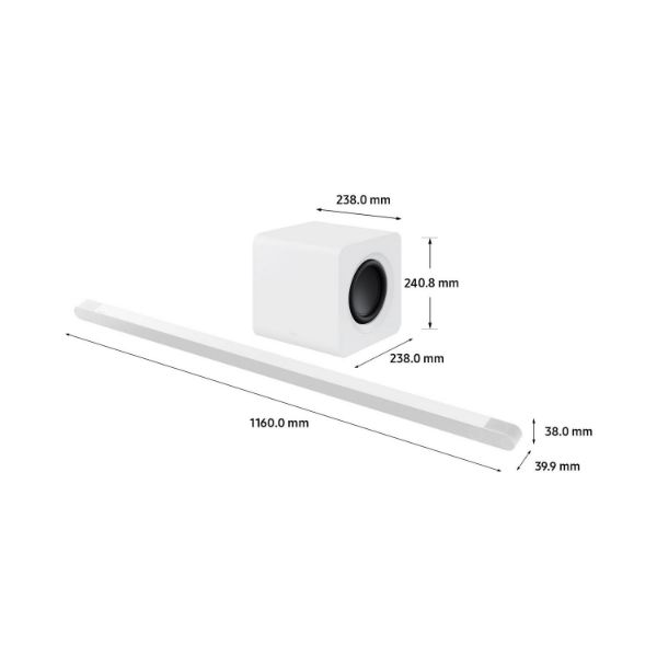 Samsung HW_S801BXU 3.1.2ch Soundbar & Subwoofer - White_dimen