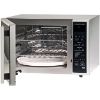 Sharp R959SLMAA 40 Litre Combination Microwave - Black/Silver_open