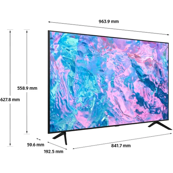 Samsung UE43CU7100KXXU UHD 4K HDR TV_dimen