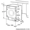 W543BX2GB, Built-in washing machine_dimen
