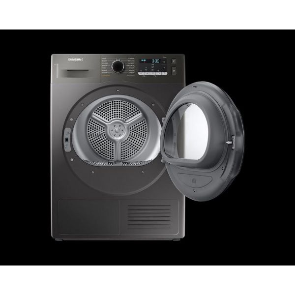 Samsung DV90TA040AN Series 5 9kg Heat Pump Tumble Dryer - Platinum Silver_open