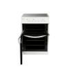 Haden HE60DOMW 60cm Double Oven Electric Cooker with Ceramic Hob - White_open