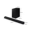 Samsung HW_B530XU Wireless Soundbar with Subwoofer and game mode - Black_dimen
