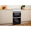 Picture of Indesit ID5G00KMW 50cm Freestanding Double Oven Gas Cooker in White - Discontinued