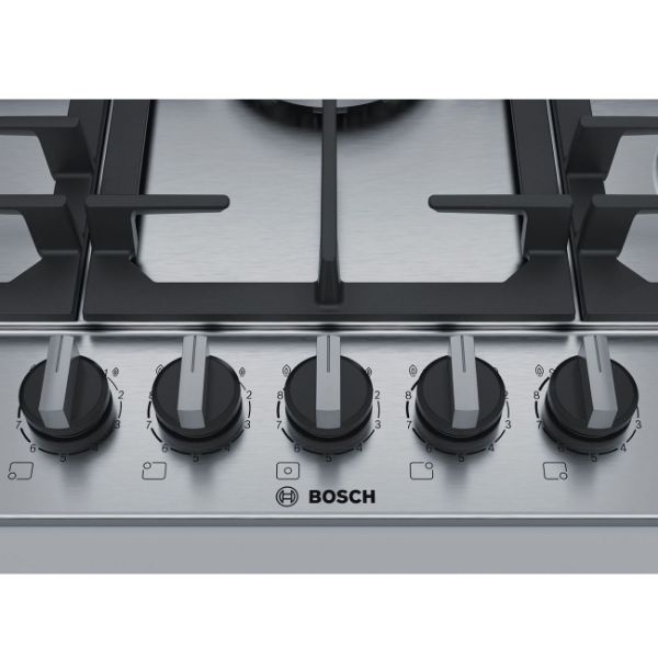 Picture of Bosch PCQ7A5B90 Serie 6 75cm Gas Hob in Stainless Steel-Discontinued