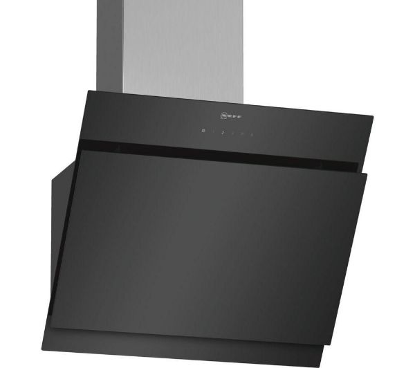 Picture of Neff D65IHM1S0B 60cm Wall-Mounted Angled Cooker Hood in Black - Ex Display Model