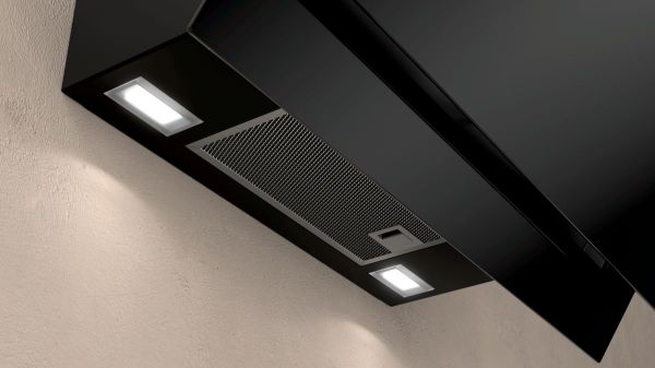 Picture of Neff D65IHM1S0B 60cm Wall-Mounted Angled Cooker Hood in Black - Ex Display Model