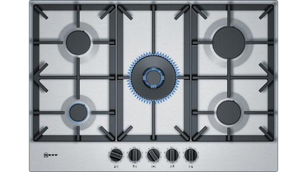 Picture of Neff T27DS59N0 75cm Gas Hob with FlameSelect® in Stainless Steel - Discontinued