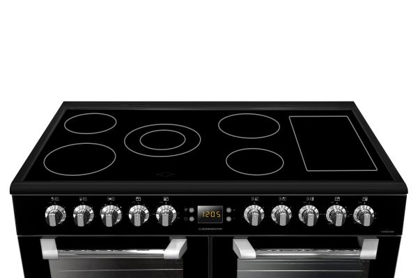 Picture of Leisure CS100C510K 100cm Cuisinemaster Electric Range Cooker with Three Ovens in Black