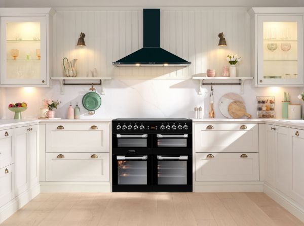 Picture of Leisure CS100C510K 100cm Cuisinemaster Electric Range Cooker with Three Ovens in Black