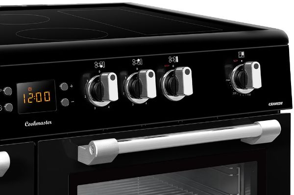 Picture of Leisure CK100C210K Cookmaster 100cm Electric Range Cooker with Five Ceramic Zones in Black