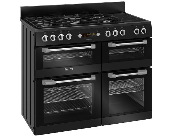 Picture of Leisure CS110F722K Cuisinemaster 110cm Dual Fuel Range Cooker with Three Ovens in Black