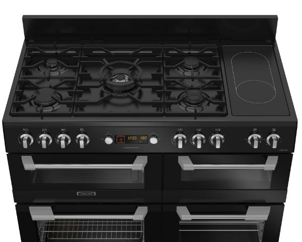 Picture of Leisure CS110F722K Cuisinemaster 110cm Dual Fuel Range Cooker with Three Ovens in Black