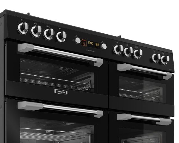 Picture of Leisure CS110F722K Cuisinemaster 110cm Dual Fuel Range Cooker with Three Ovens in Black
