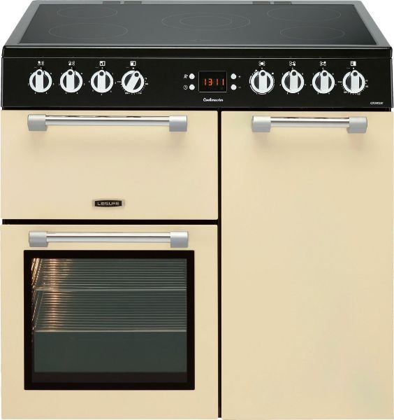 Picture of Leisure CK90C230C Cookmaster 90cm Electric Range Cooker with Two Ovens in Cream - Discontinued