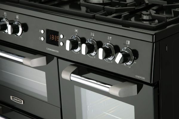 Picture of Leisure CS90F530K 90cm Cuisinemaster Dual Fuel Range Cooker with Three Ovens in Black