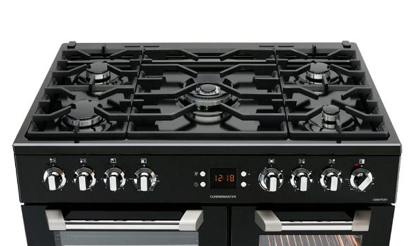 Picture of Leisure CS90F530K 90cm Cuisinemaster Dual Fuel Range Cooker with Three Ovens in Black