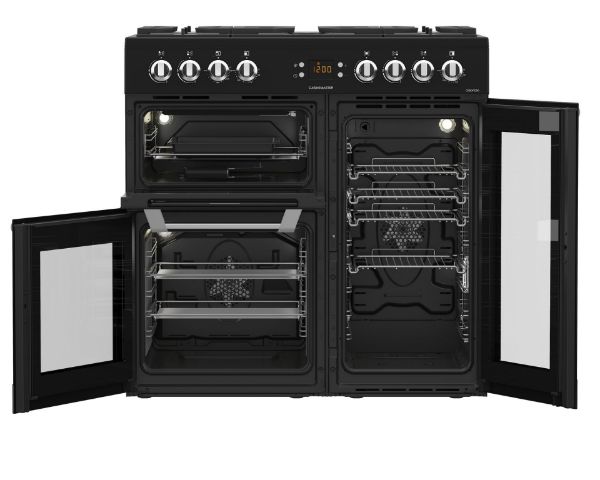 Picture of Leisure CS90F530K 90cm Cuisinemaster Dual Fuel Range Cooker with Three Ovens in Black