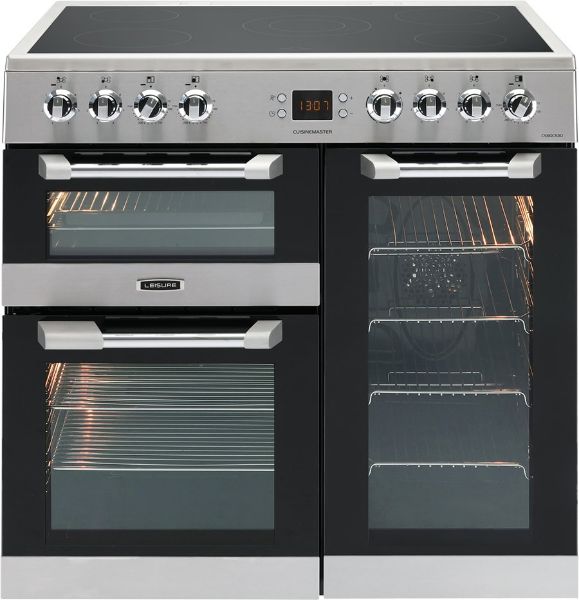 Picture of Leisure CS90C530X 90cm Cuisinemaster Electric Range Cooker with Three Ovens in Stainless Steel - Discontinued