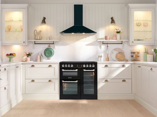 Picture of Leisure CS90C530K 90cm Cuisinemaster Electric Range Cooker with Three Ovens in Black