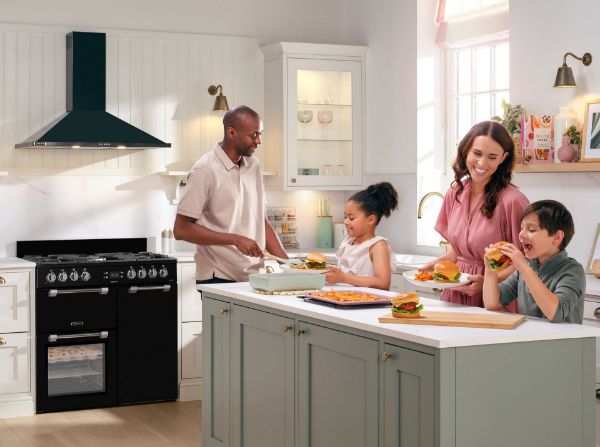 Picture of Leisure CK90F232K Cookmaster 90cm Dual Fuel Range Cooker with Two Ovens in Black