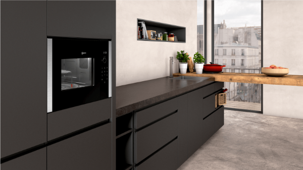 Picture of Neff HLAGD53N0B N 50 Built In Microwave Oven in Black-Discontinued
