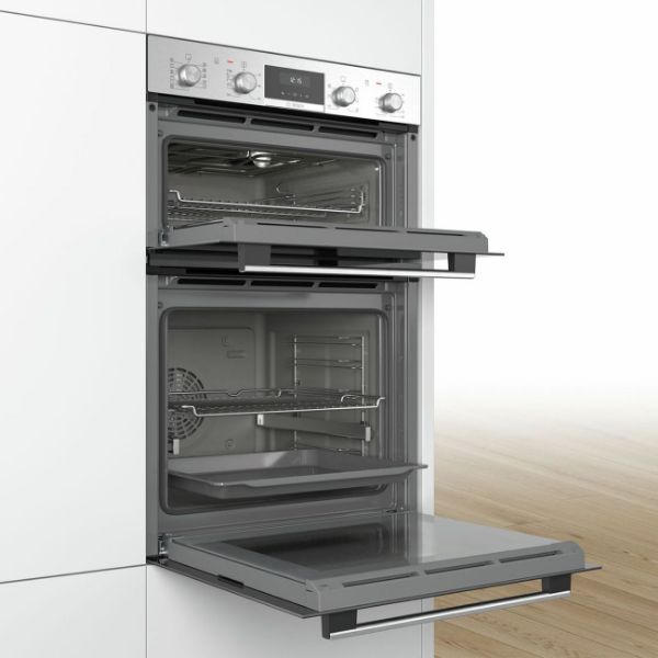 Picture of Bosch MBA5575S0B Serie 6 Integrated Double Oven in Stainless Steel - Display Model